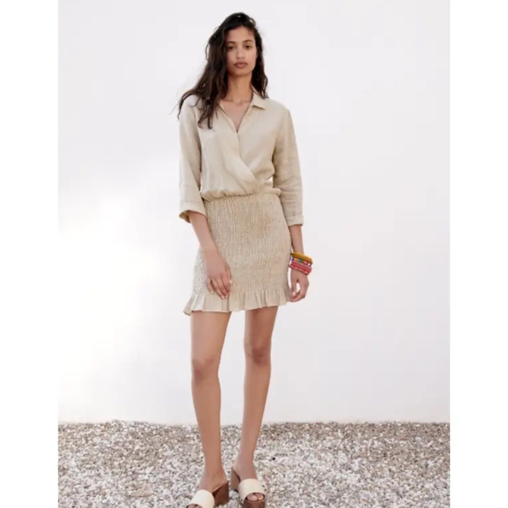 Zara Linen Blend Mini Dress